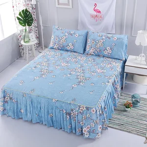 Set of floral non -slip sheets, soft bed cloak for home, King beds and queen size, 1.5m 1.8m 2m 10 Main Sales King Bed Bed - №10