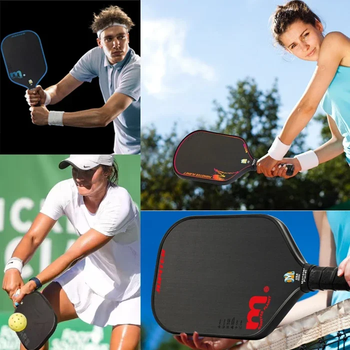 Paletas Pickleball ligeras combinadas de fibra de carbono para jugadores profesionales, se pueden utilizar en competiciones internacionales.