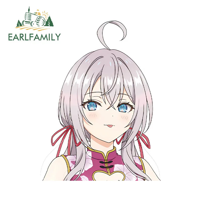 

EARLFAMILY 13cm x 9.8cm Alya Anime Chibi Girl Car Stickers Chinese Dress Diecut Personality Accessories Waterproof Decals