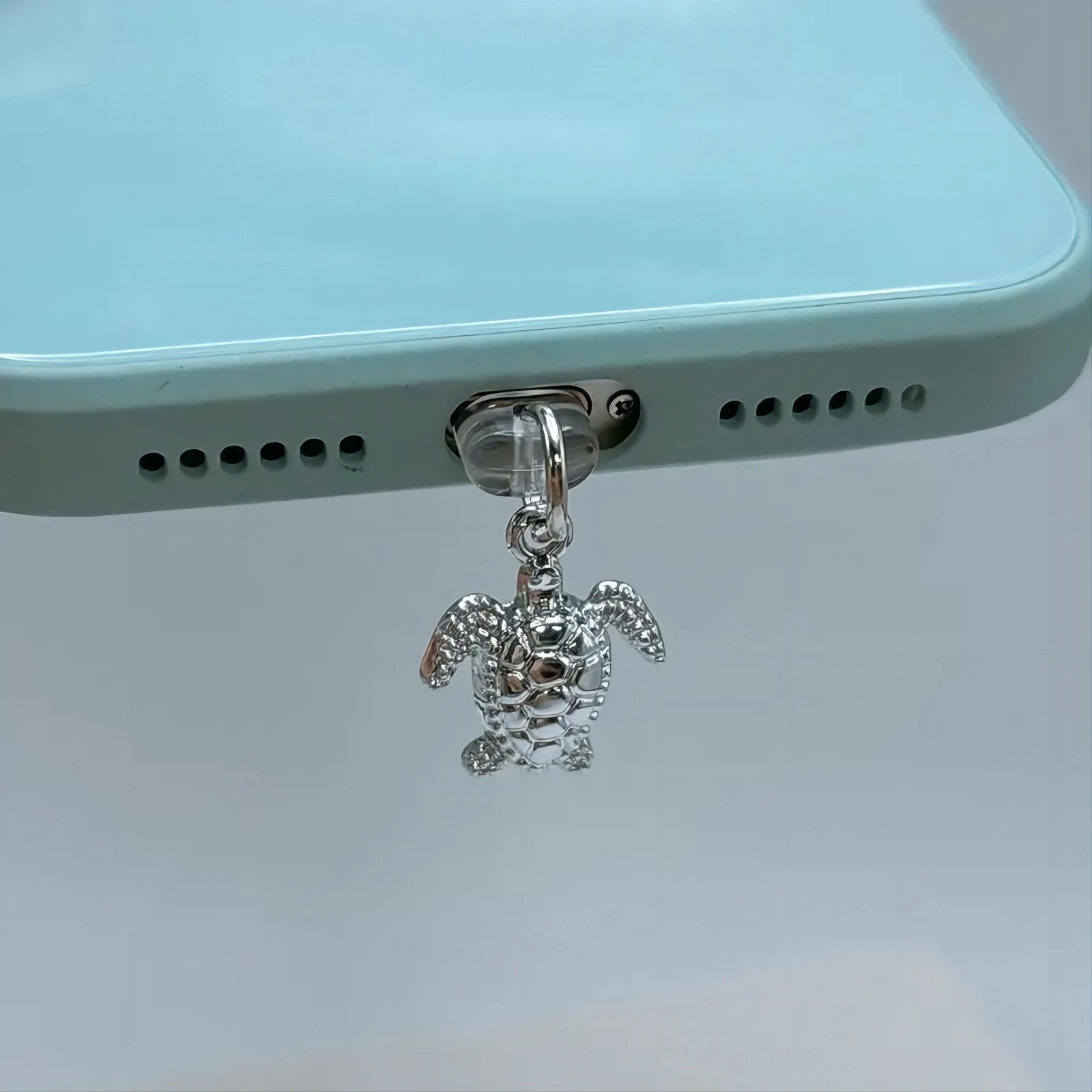 Turtle Alloy Mobile Phone Dust Plug Pendant Mobile Phone Accessories Decoration For IPhone For Samsung Type-C Port Dust Plug