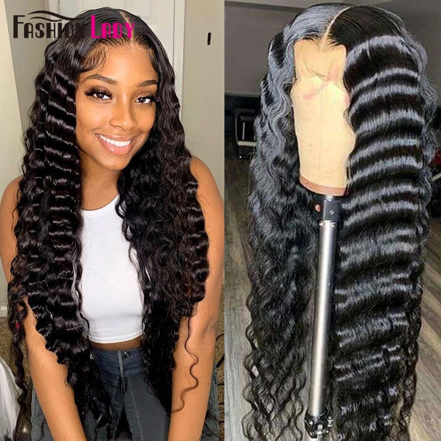 

30inch Loose Deep Wave Lace Frontal Wig Human Hair 13x6 HD Lace Wigs For Women 4x4 Closure Wig PrePlucked With Baby Hair 150%