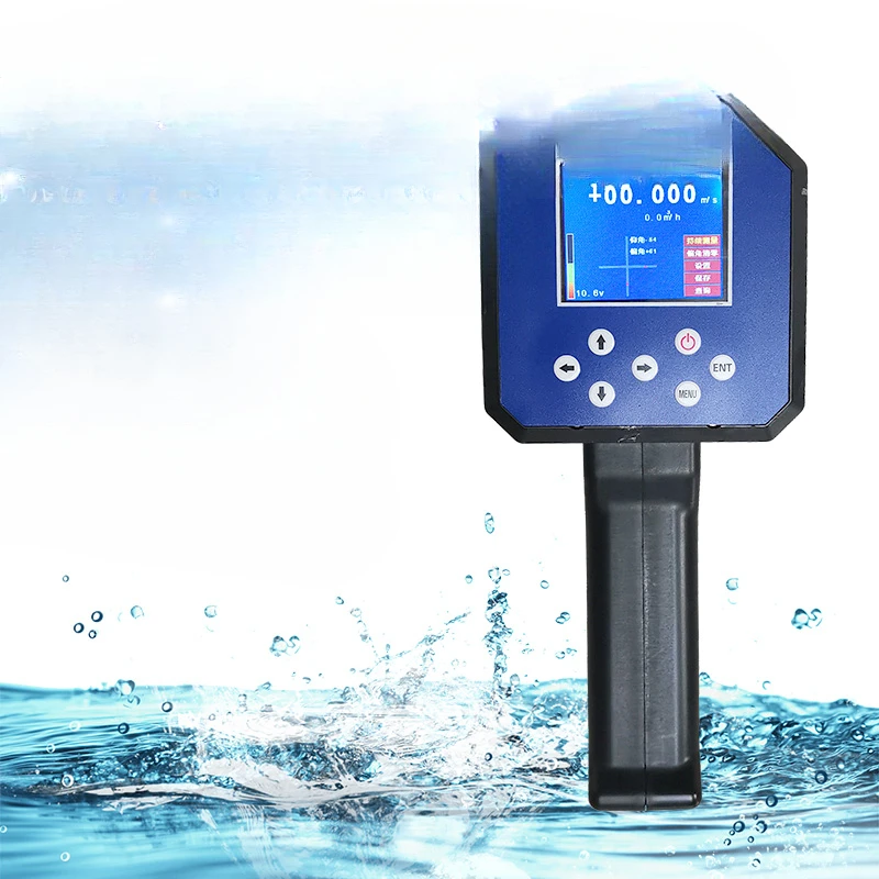 Handheld flow meter portable river water