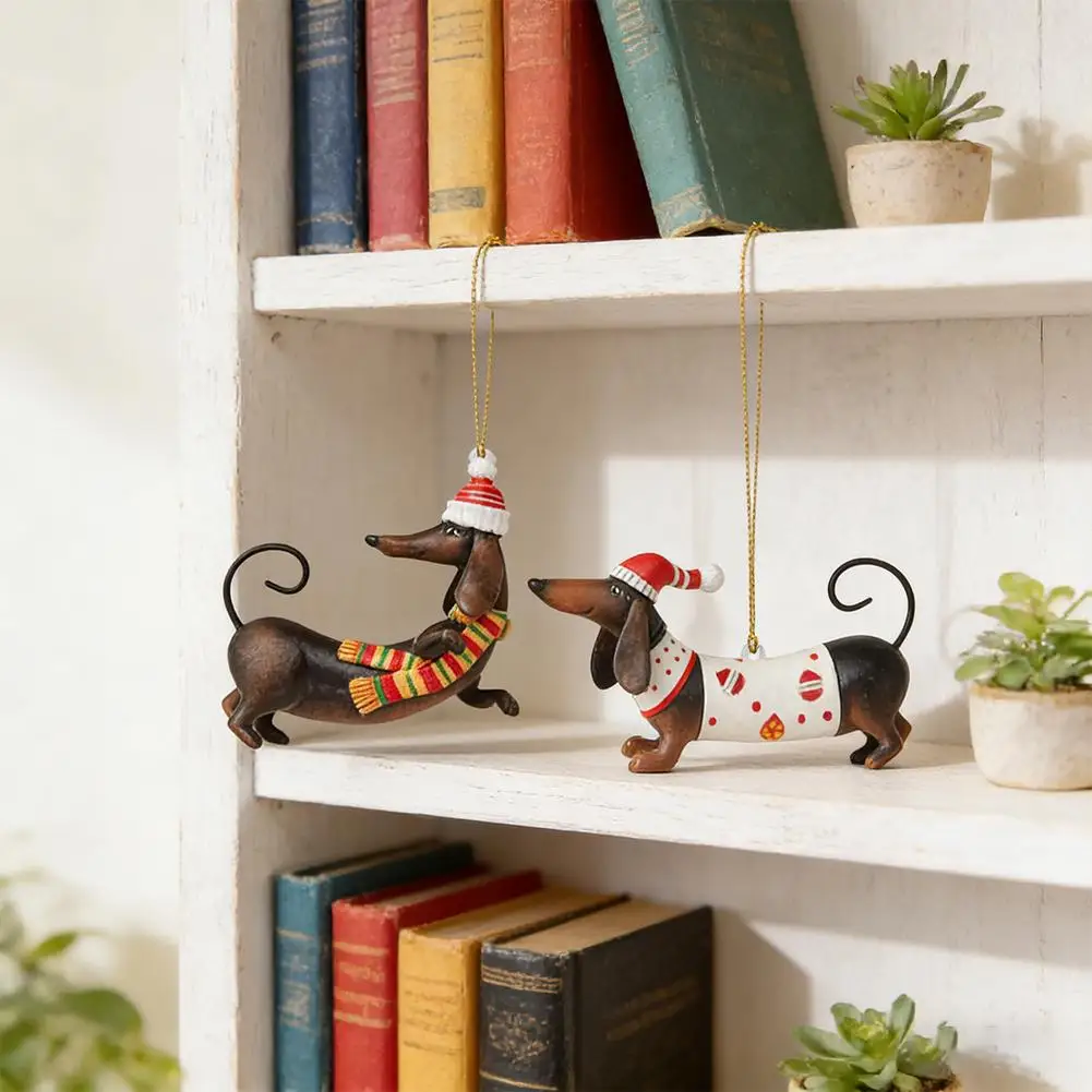 Dachshunds Dog Christmas Tree Ornament Christmas Tree Pendants For Home Christmas Decorations Dachshunds Dog P5J0