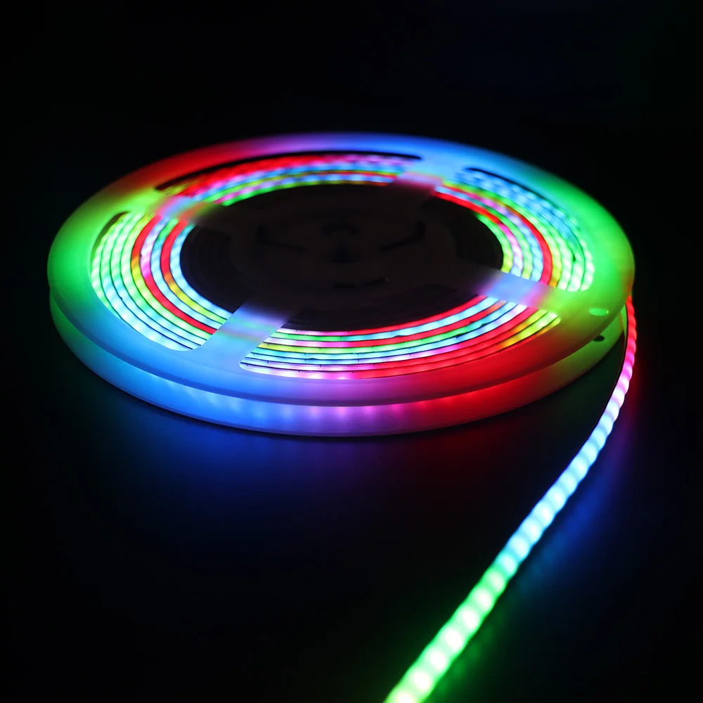 Imagem -02 - Flexível Rgb Led Strip Lights Cor de Sonho mm dc 5v 12v Controle App Decoração Diodo Tela tv Backlight Pixel 2812b