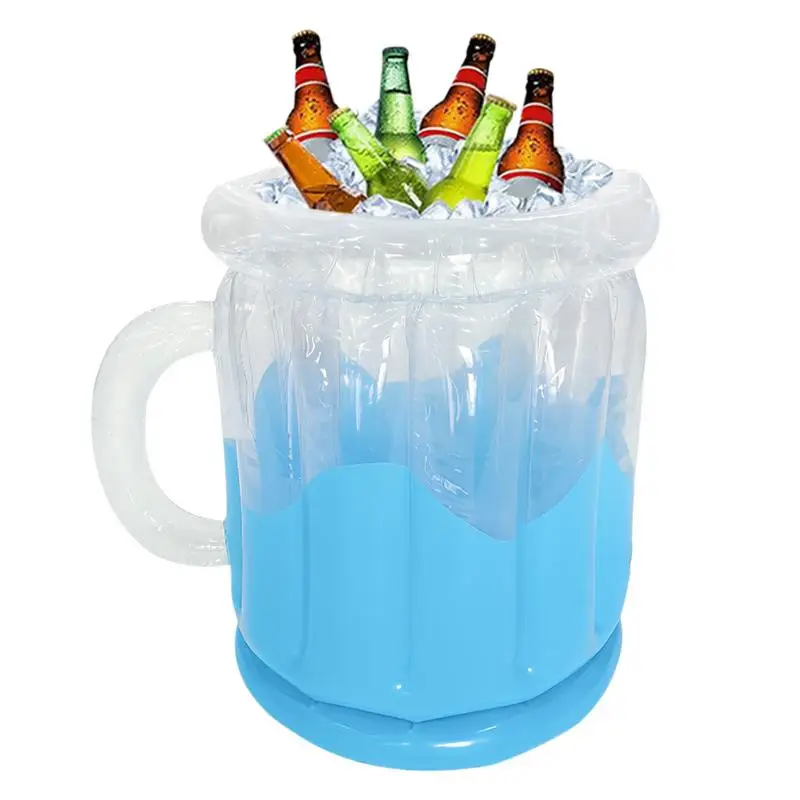 Beverage Bucket Drink Cooling Ice Barrel Inflatable Beverage Cooling Barrel For Beach Camping Pool Parties Barbecue Picnic