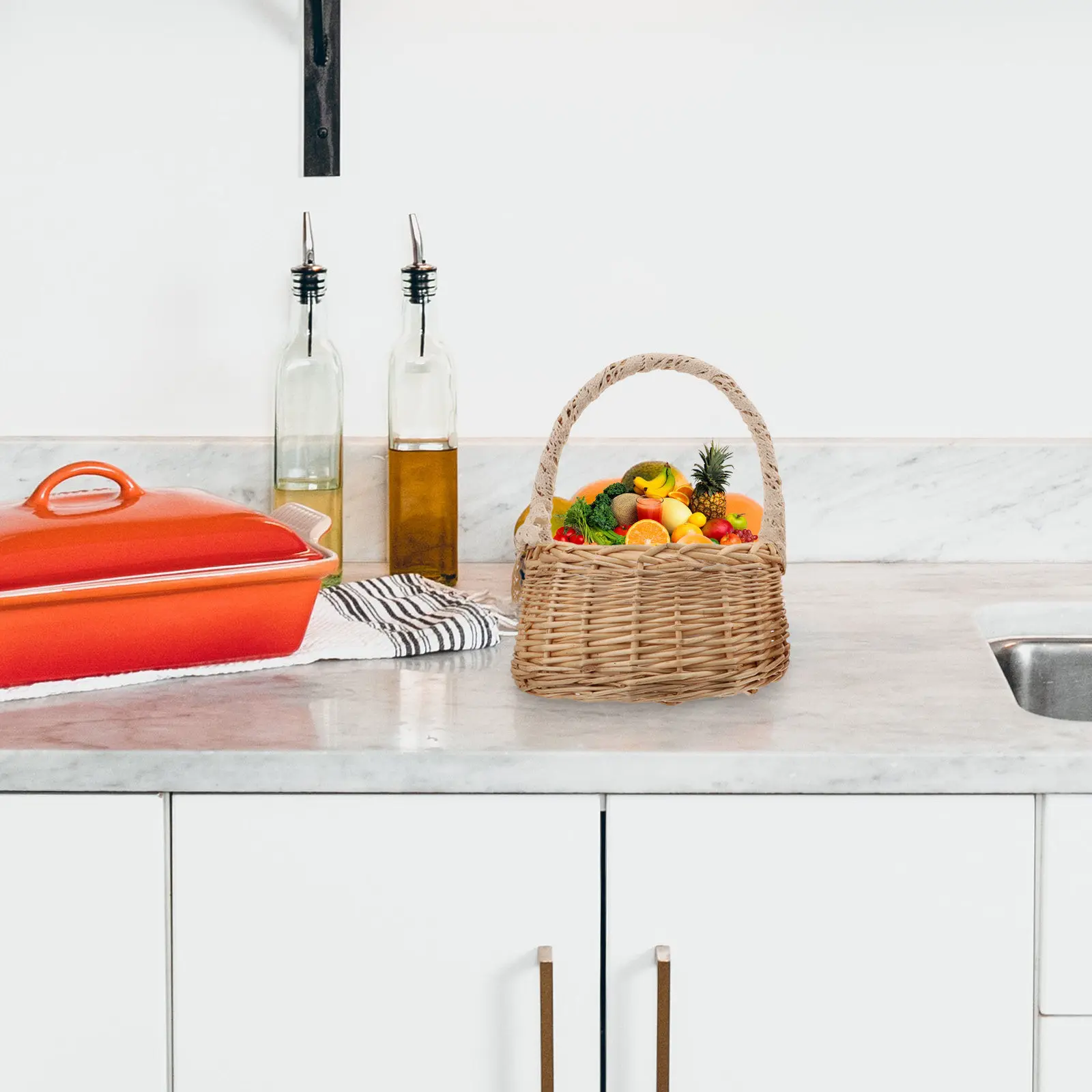 

2 шт. Элегантные плетеные корзины для цветов в стиле принцессы для свадебного декора, натуральное решение для хранения, для фруктов, закусок, цветов, домашний подарок