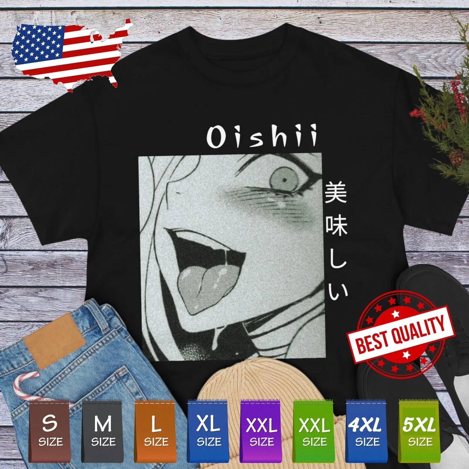 Hentai Waifu T Shirt Anime Manga Ecchi Japan shirt Graphic print All Sizes Marin