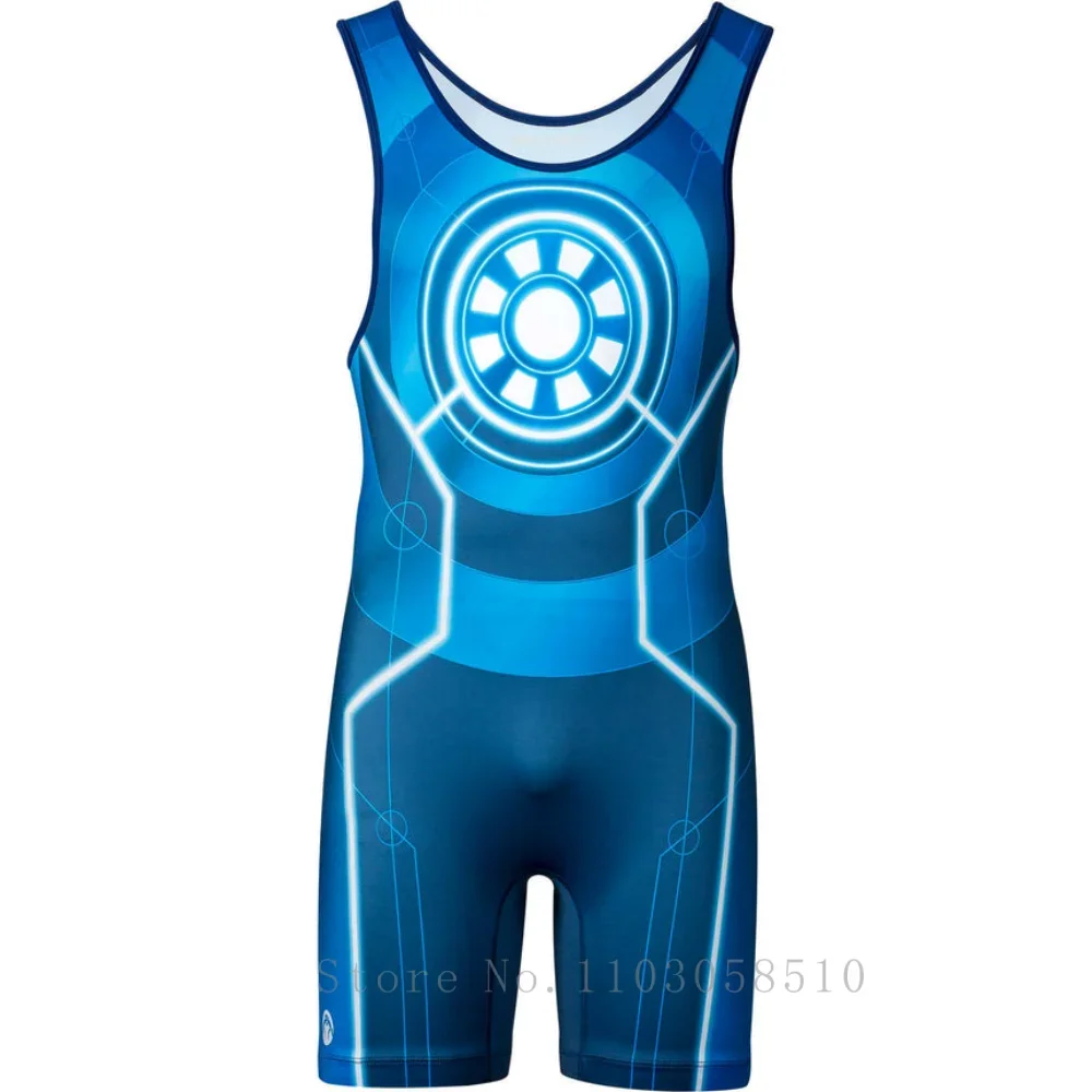 WrestlingMart Men Bodysuit Undershirts Gym Sports Vest Leotard Men Boxers Wrestling Singlets Bodybuilding Jumpsuits from M-2XL