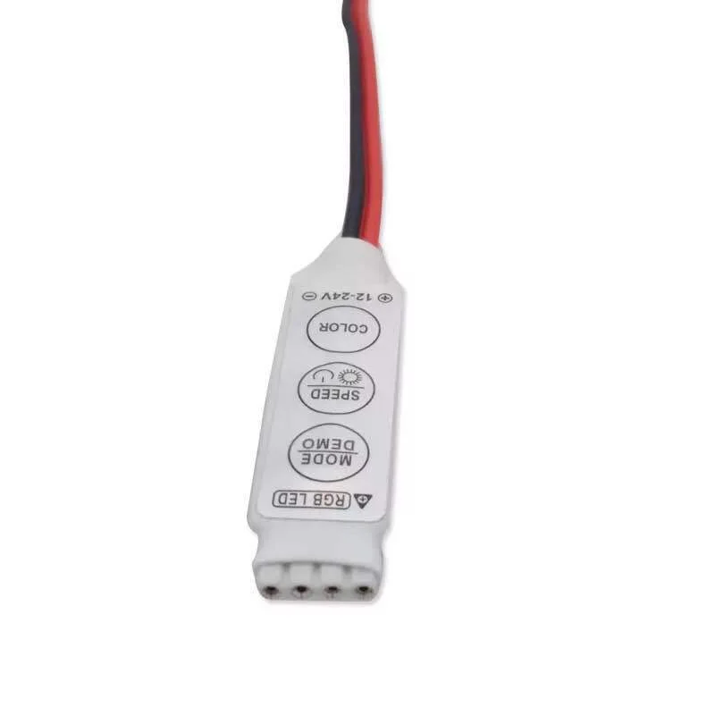 LED 스트립 RGB 컨트롤러, TV 백라이트 3528 5050 스트립 조명용 LED RGB 조광기, 3 키 2 핀 미니 컨트롤, DC 12V 24V