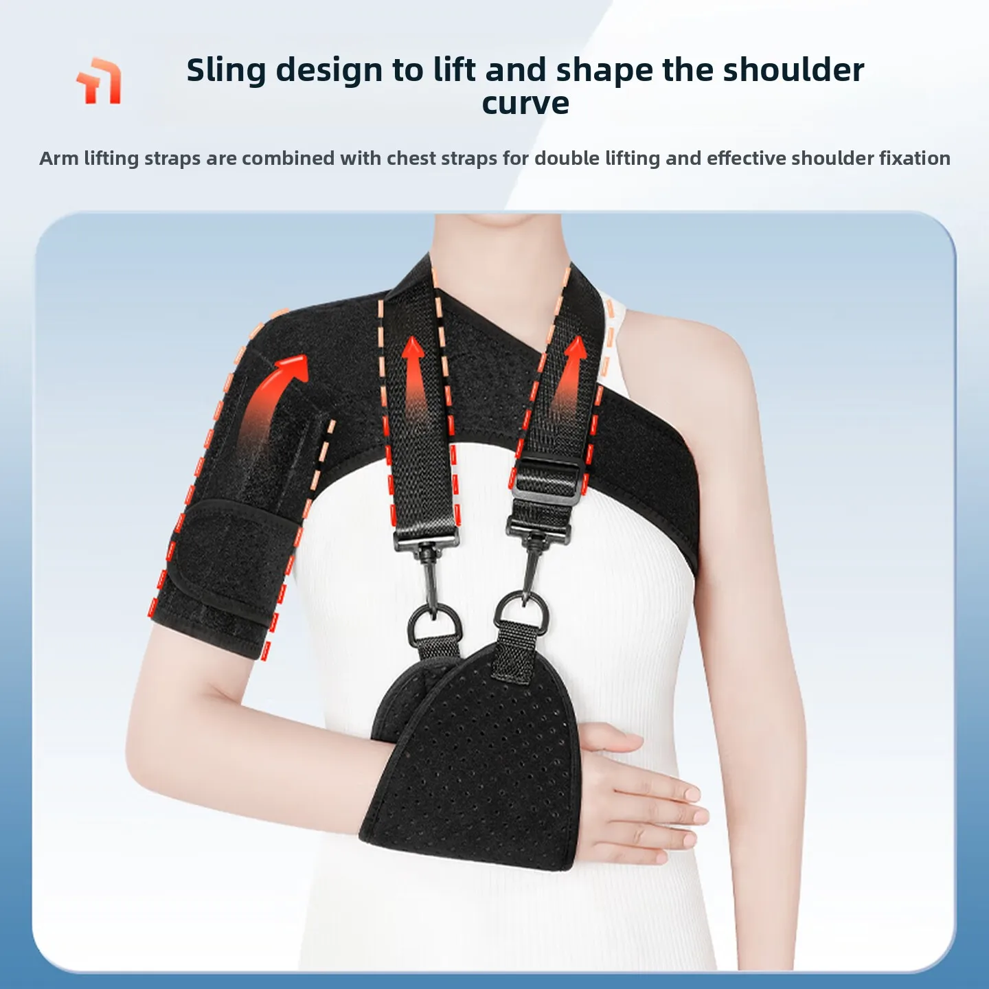 Breathable Shoulder Support Brace Universal Left Right Joint Stabilizer for Hemiplegia Recovery Sprain Subluxation 어깨 보호대