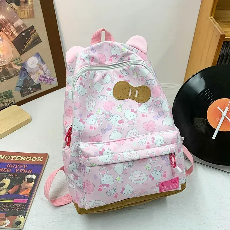 Sanrio Ins Style New Hellokitty tornister studencki śliczny plecak Hello Kitty o dużej pojemności plecak podróżny dla dzieci