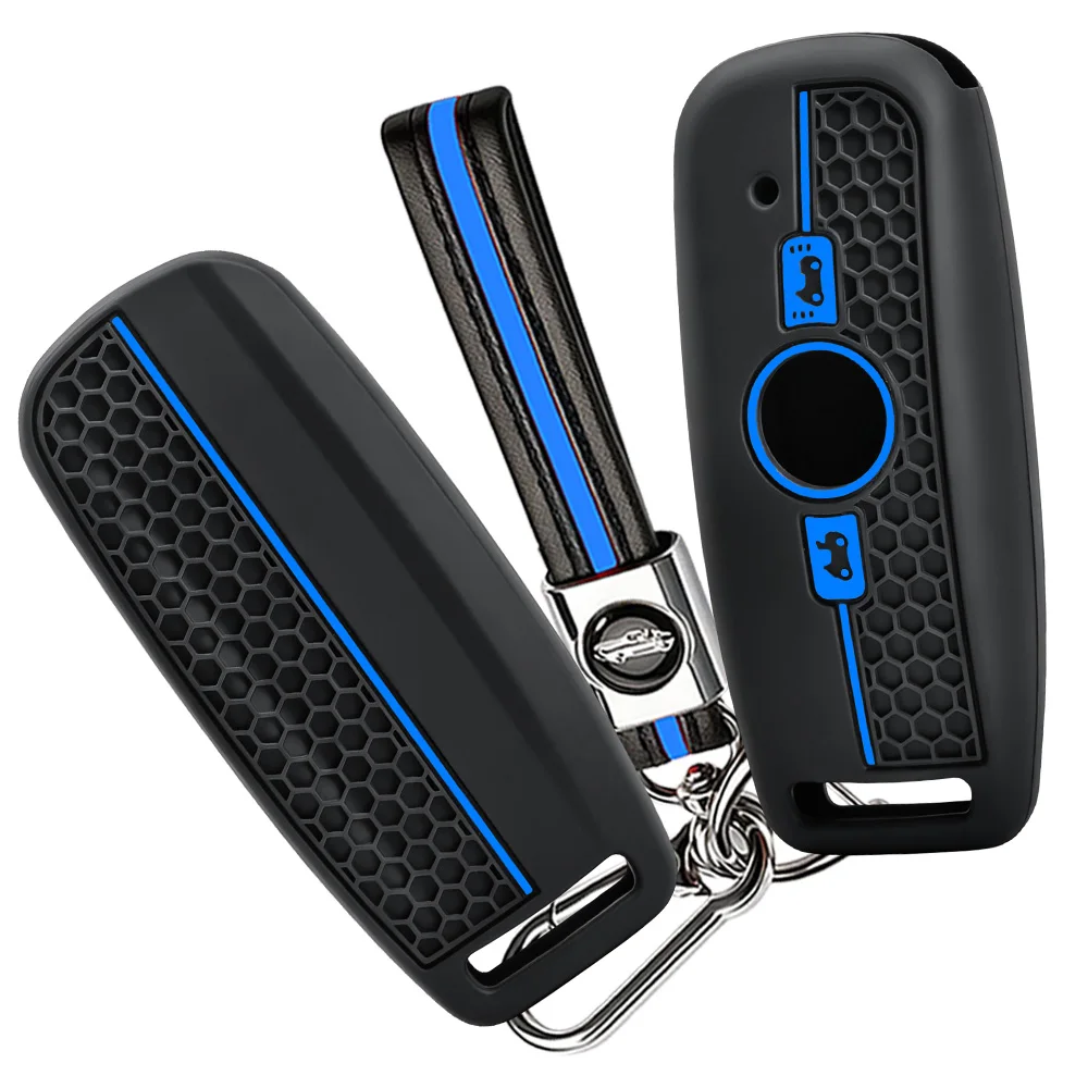 Silicone Key Cover With Lanyard For Honda GL1800 Gold Wing Goldwing F6B Gold Wing Tour DCT Non Slip Precise Fit Full Coverage