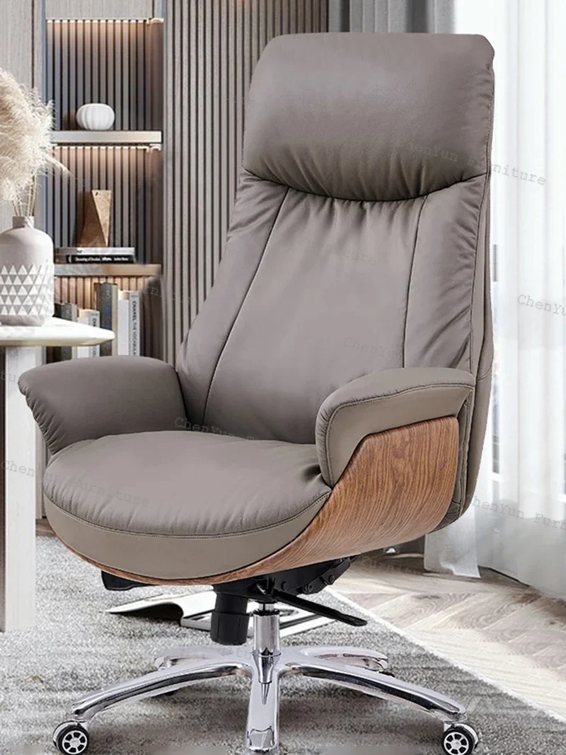 Luxurious Commerce Office Chair Leather Recliner Comfort Computer Boss Office Chair Home Bedroom Cadeira Office Furniture