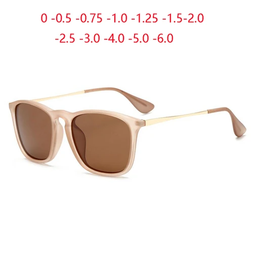Gafas de sol graduadas ovaladas para hombre y mujer, lentes coloridas polarizadas para conducir, dioptrías 0-0,5-0,75-1,0 To-6,0, novedad