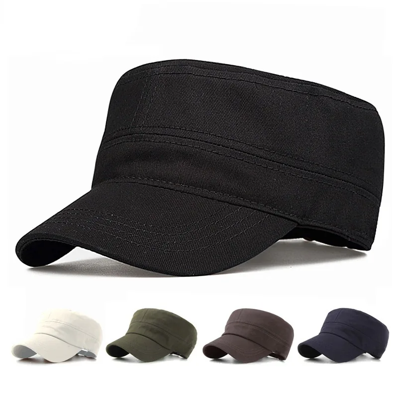 

Unisex flat top hat, fashionable and versatile baseball cap, outdoor sun hat