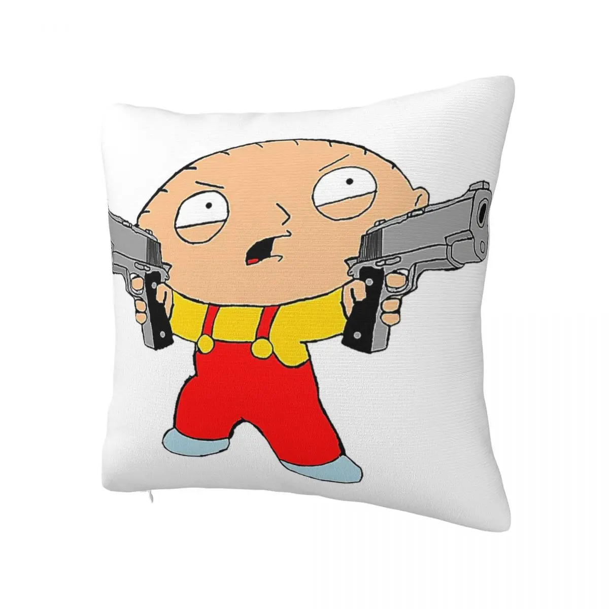 Rugrats Kids Shotgun Square Pillow White Square pillow