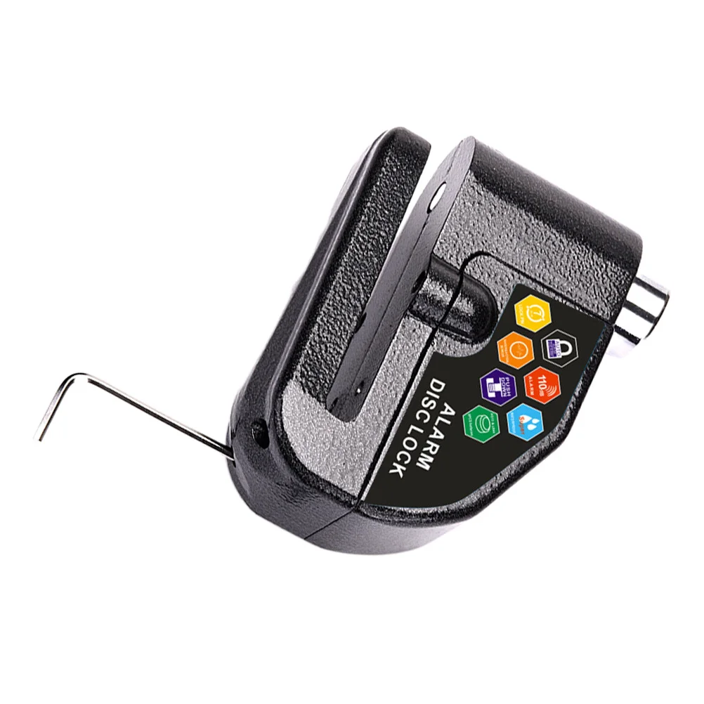 

1 set Universal Disc Brake Lock Black Anti-Theft Alarm For Motorcycle Bike Scooter Electric Vehicle Security Compact Design