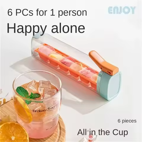 Ice Making Grid Mini Refrigerators Pressing Tray With Removable Lid Easy Release Stackable Creative Food Grade Ice Storage Box