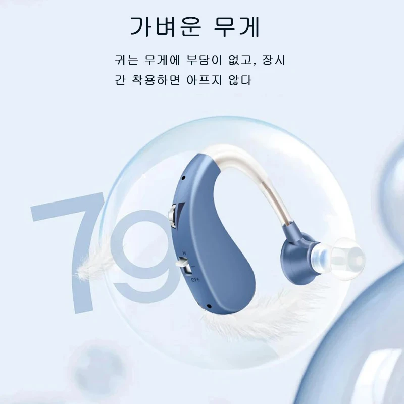 سماعات رأس جديدة مدمجة وخفيفة الوزن وقابلة لإعادة الشحن وخاصية إلغاء الضوضاء وسماعات أذن بخطاف مناسبة لكبار السن