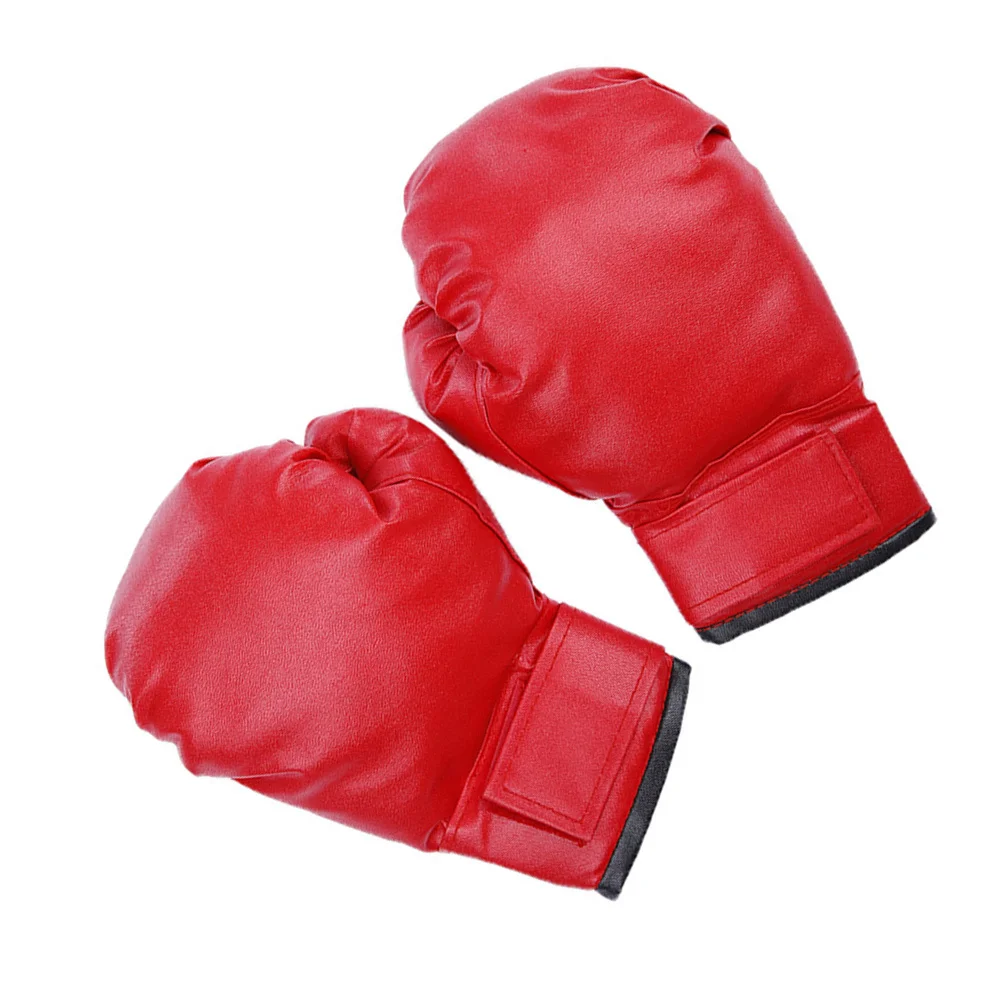 1 زوج قفازات الملاكمة المهنية للأطفال Pu Sparring Gear تنفس كيك بوكسينغ قفازات التايلاندية قفازات الملاكمة العرض