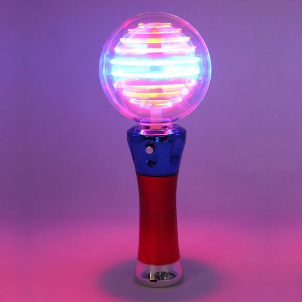 Baguette lumineuse LED clignotante pour enfants, prohibe les bâtons lumineux, boule magique, anciers lumineux rotatif passionnant, fête d'anniversaire, 8"