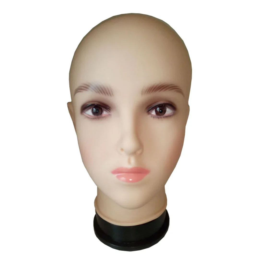 Bald Mannequin Head Wig Making Head Professional PVC Cosmetology Makeup Doll Head for Wig Making Displaying Eyeglasses Hair New