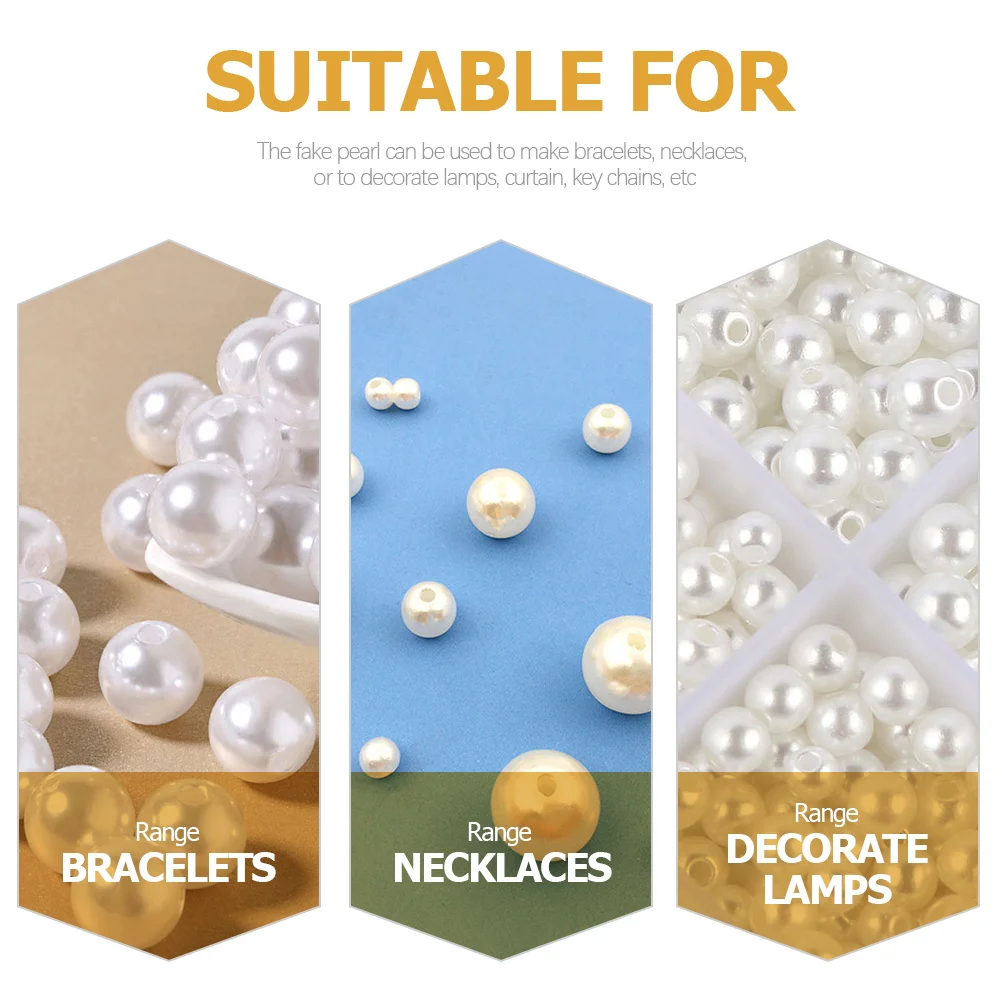 

1 коробка, белые круглые жемчужные бусины, имитация гладкого просвета, сделай сам, ювелирные изделия, разделительные бусины для браслета, ожерелья, сделай сам, разделительная бусина