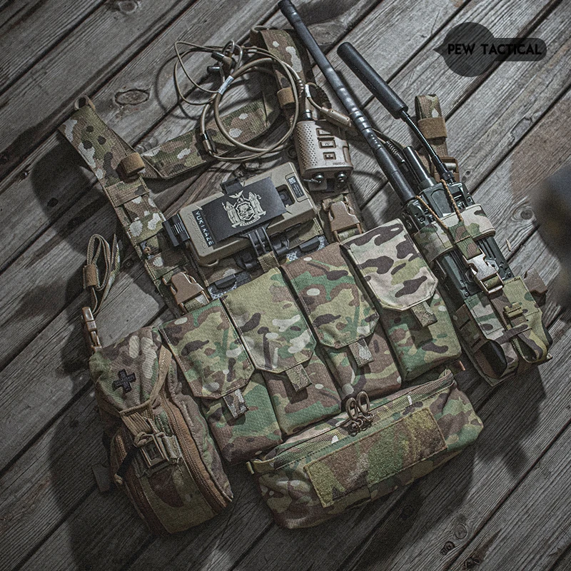 PEW TACTICAL GT RECCE RIG Chest Rig with four Mag pouch Airsoft Hunting