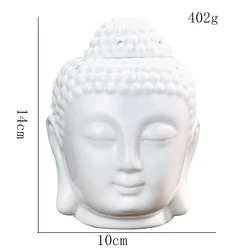 1PC kreatywny ceramiczny budda statua kadzidło palnika olejek kadzidło palnika świeca danie białe porcelanowe przezroczyste ozdoby