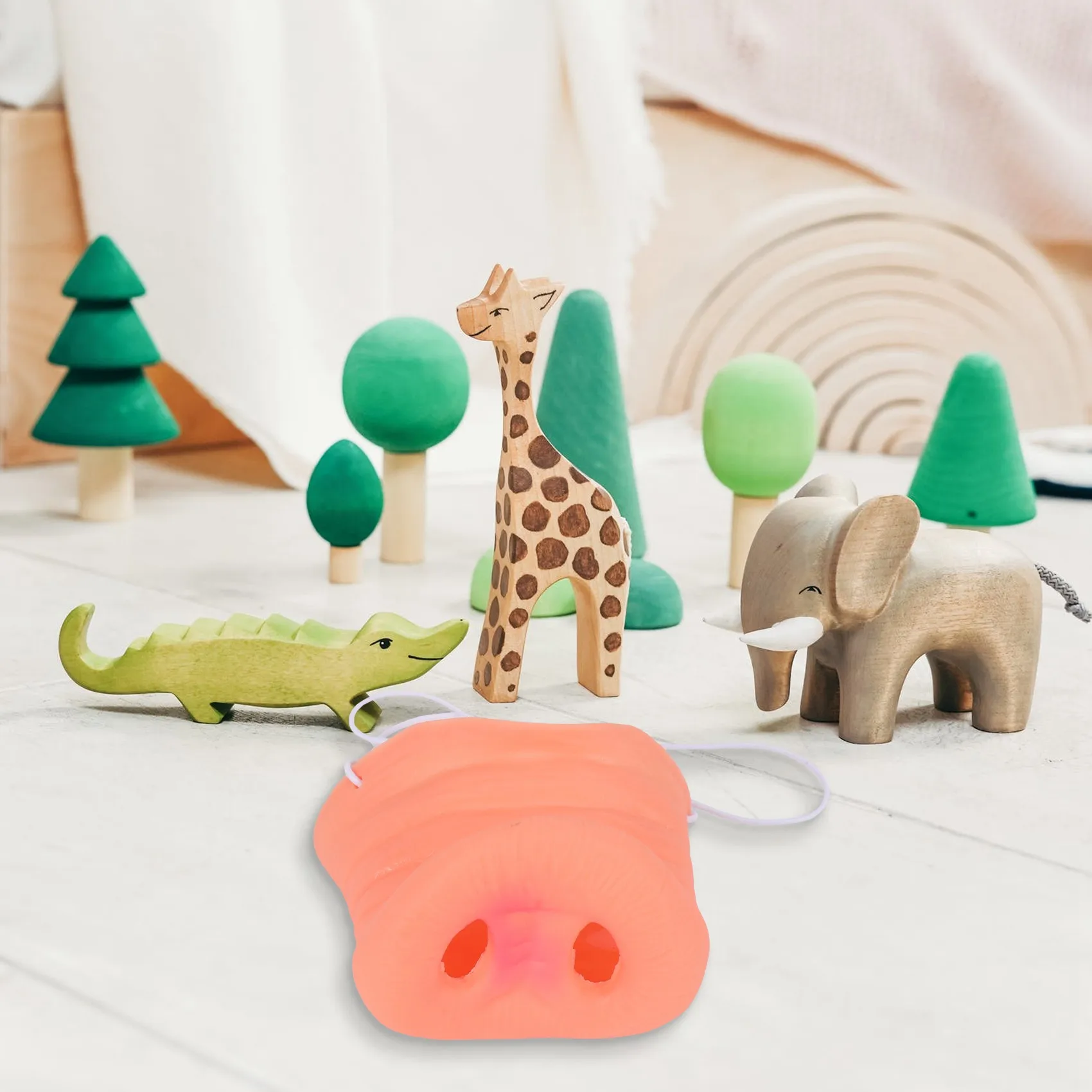 Костюм свиньи с носом, резиновая морда, для взрослых и детей, забавные подарки на Хэллоуин