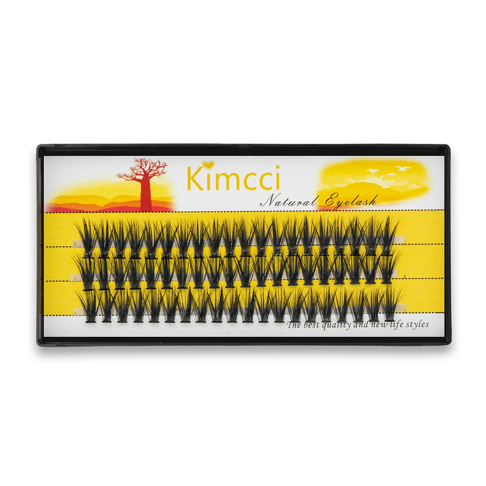 Kimcc 50DMink Wimpern Einzelne Wimpernverlängerung Make-up Pfropfen Cluser Wimpern Natürliche weiche falsche Wimpern Zilien als SEIDE
