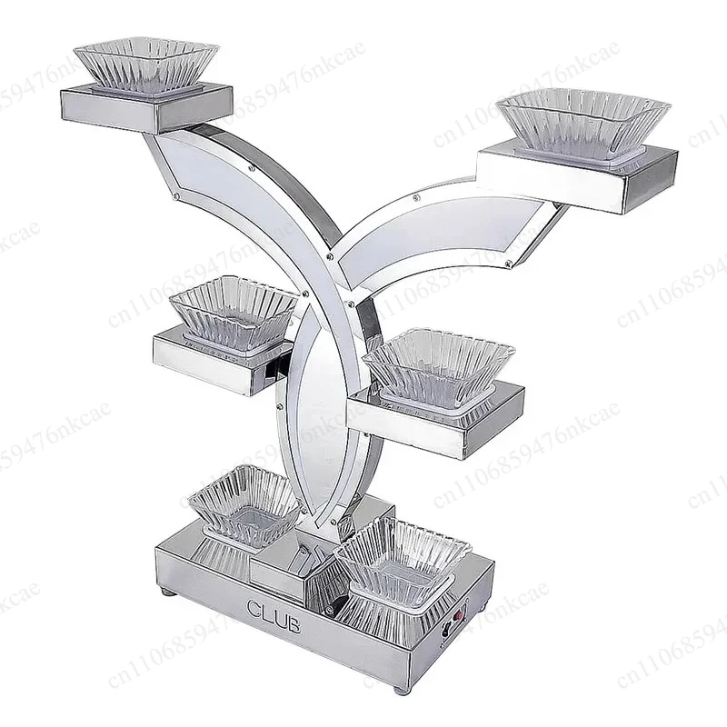 

LED Creative Snacks Snack Snack Plate Stainless Steel bar Supplies KTV Luminous Fruit Tray Rack