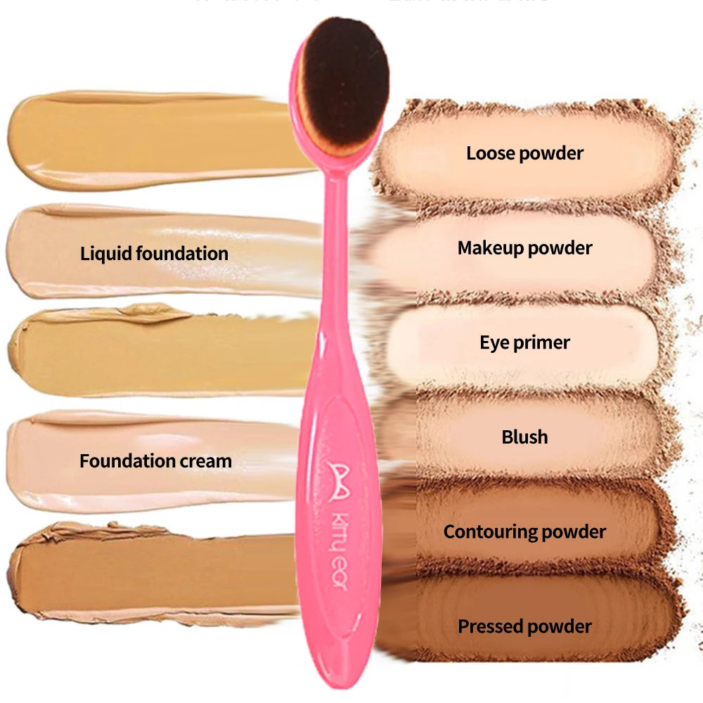 Liquid Foundation Brush Makeup Brush Toothbrush Shaped Brush Multi-functional Flawless Soft Hair Make-up Tools For Girls