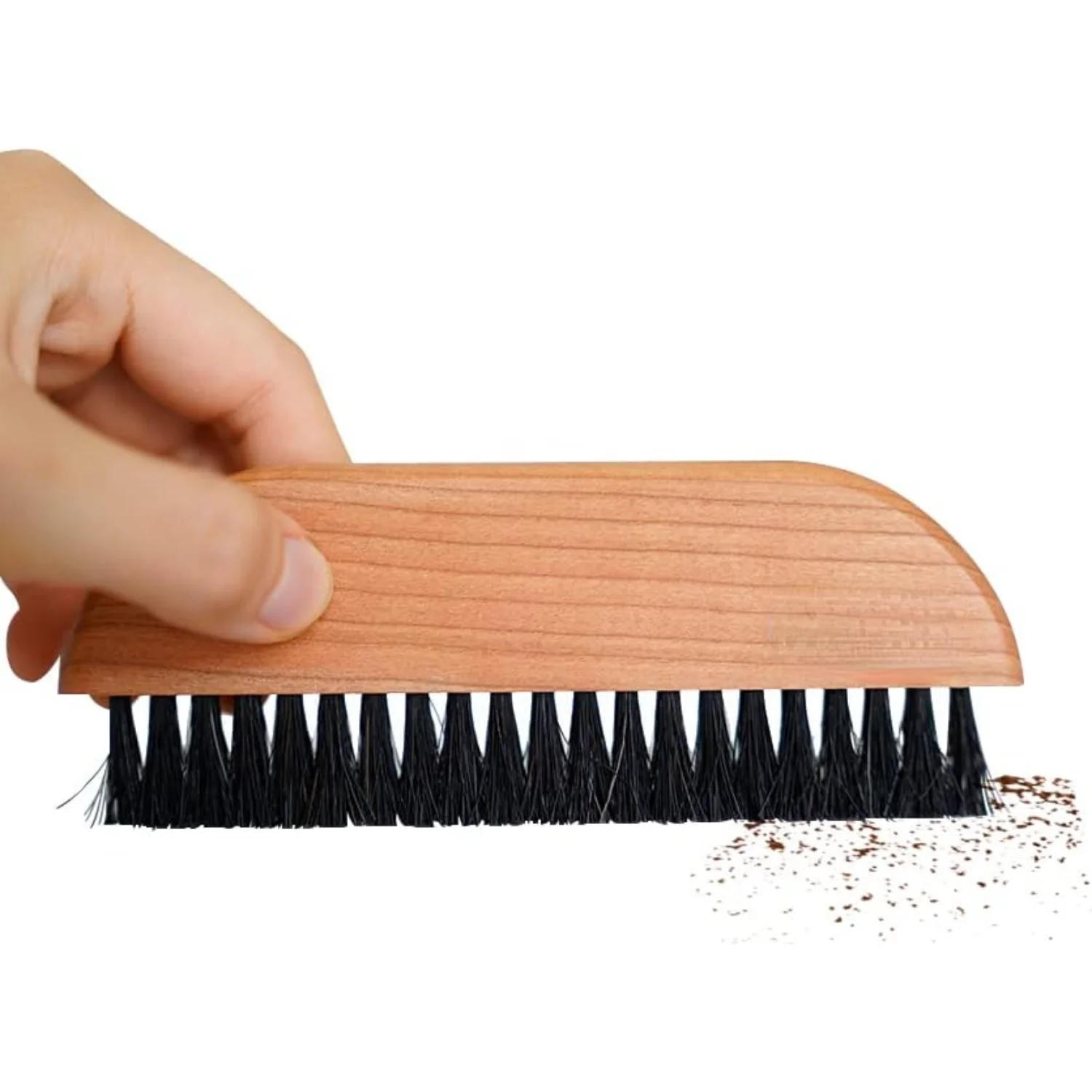 Espresso Machine Cleaning Brush Coffee Grinder Brush Countertop Cleaning Wooden Handle and Natural Bristle  Cleaning Tool