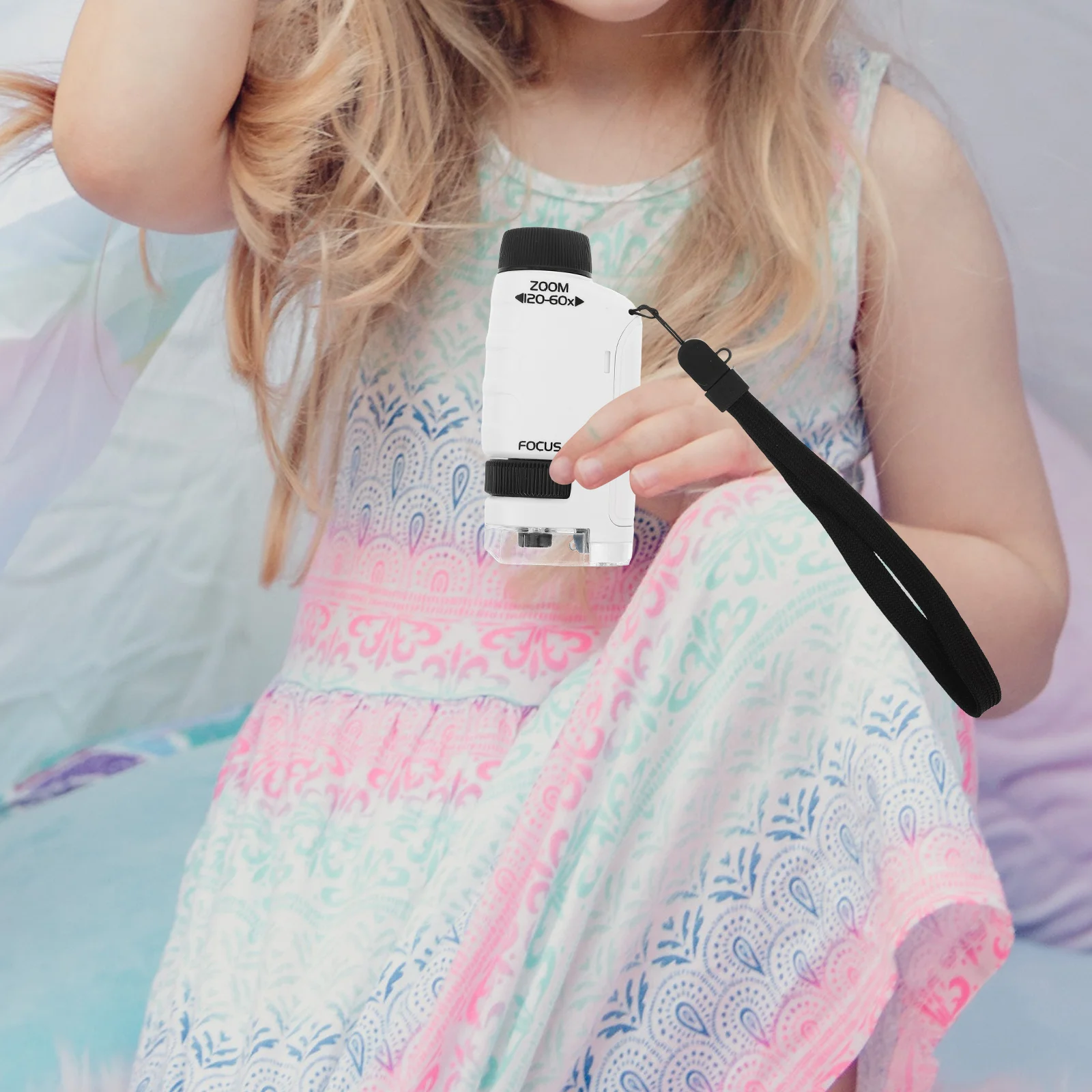 1 Set Mini microscopio portatile portatile per bambini Esperimenti scientifici Cursori ad alta definizione Esplorazione di biologia Apprendimento all'aperto