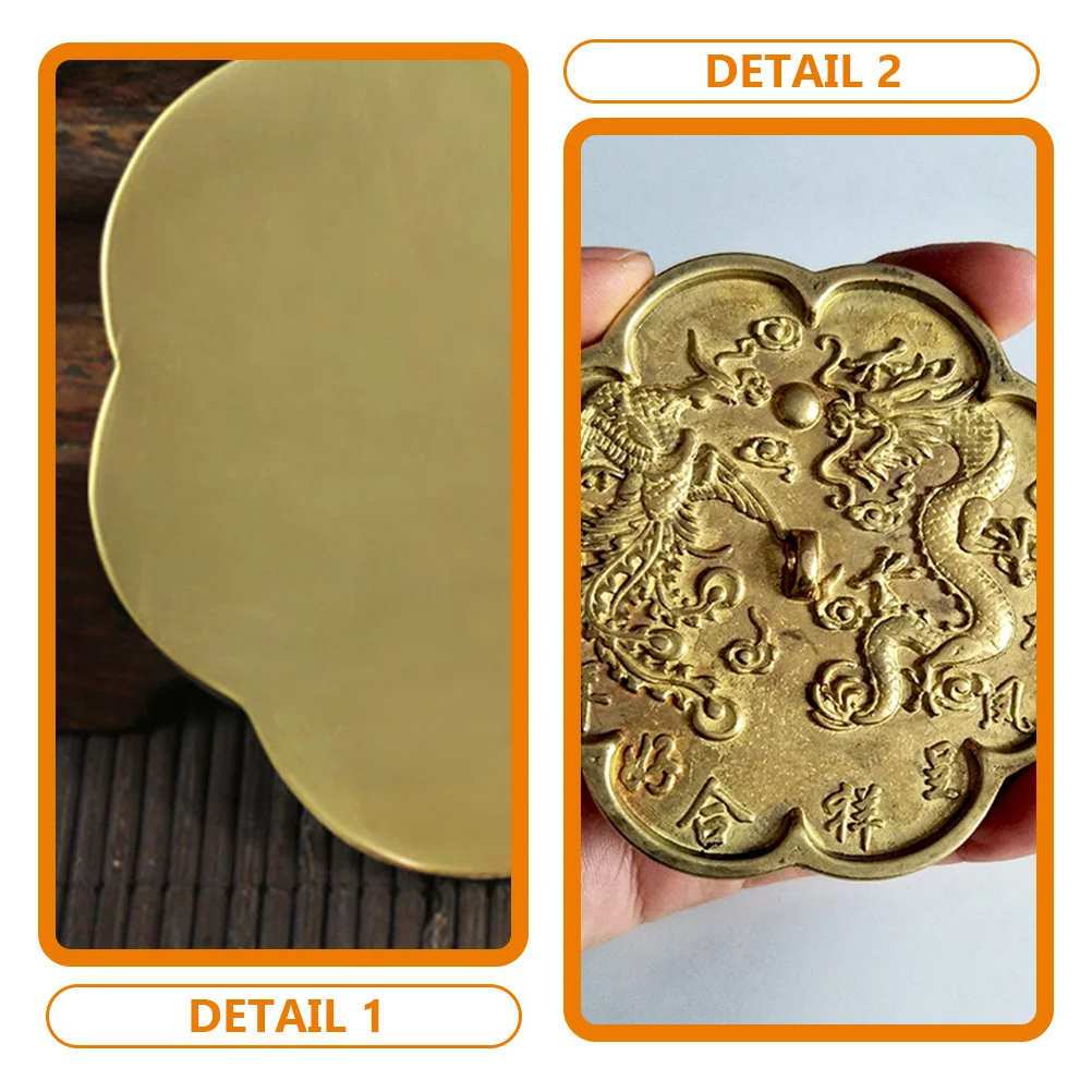 

Brass Bagua Mirror Chinese Eight Diagrams Style Hanging Wall Mirror Home Blessing Decoration Evil Exorcism Ornament