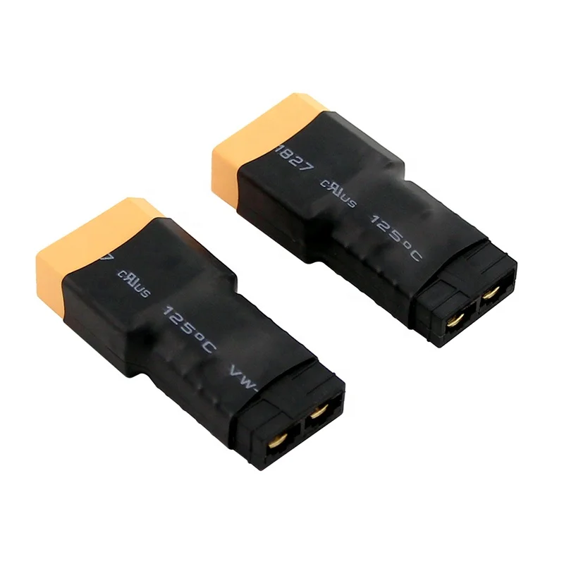 Adaptador Amass XT90 a TRX, conector macho hembra de plástico para Control de batería Lipo RC, piezas DIY para avión RC, 10 Uds.