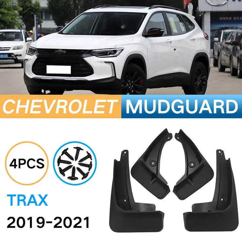 4pcs/set Car Mudguards for Chevrolet Trax / Tracker 2019 2020 2021 Mudflaps Splash Guards Car Mudguards Mud Fenders Accessories