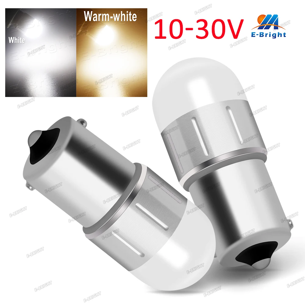 2Pcs 10-30V AC DC P21W 1156 BA15S P21/5W BAY15D Led Bulb Outdoor Light Car Backup Turn Signal Brake House Number Light White