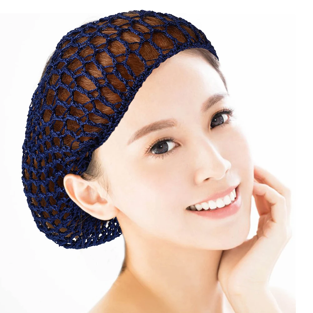 

2 Pcs Mesh Stretchy Crochet Hairnet Simple Nets for Thick Elasticity Wrap