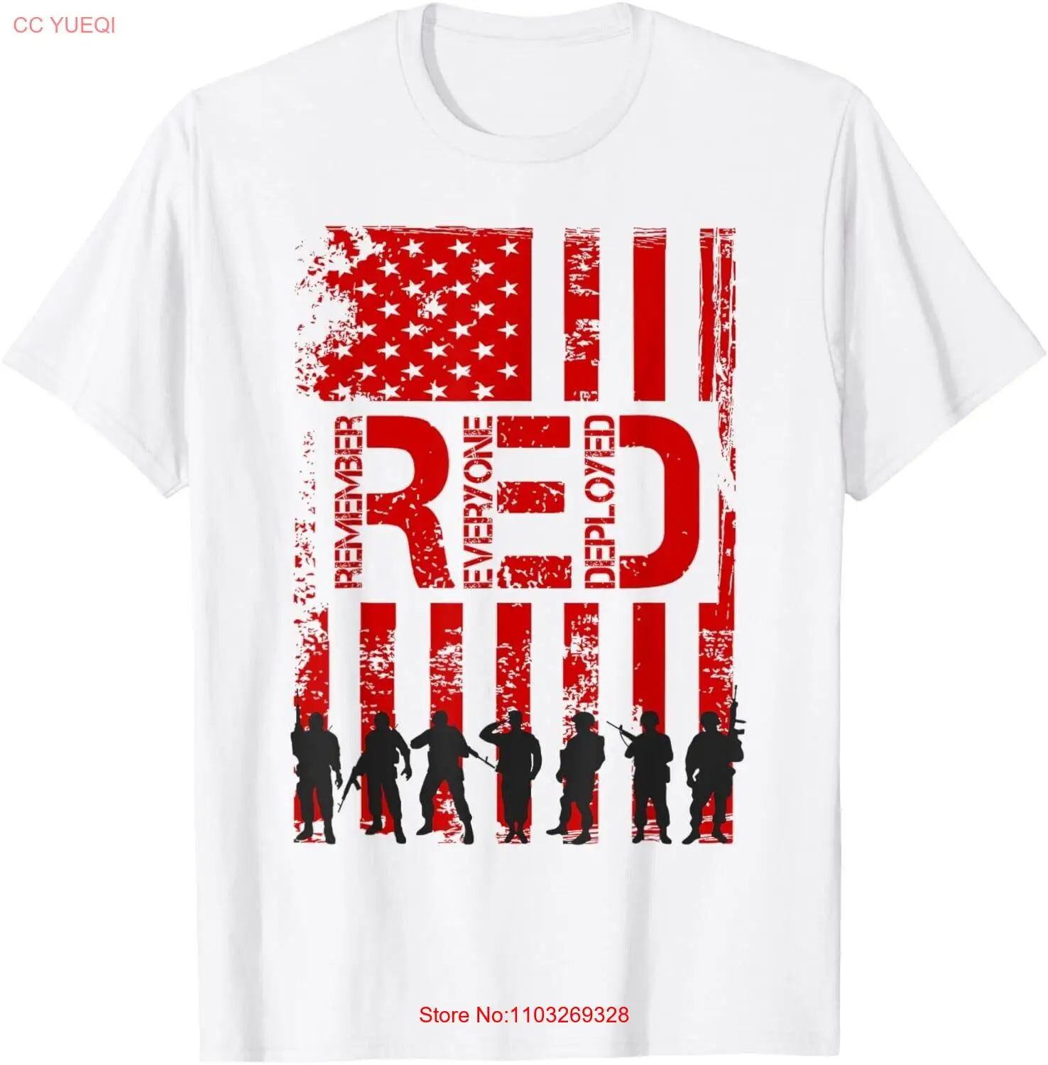 On Friday We Wear Red American Flag Military Supportive T-Shirt On Friday We Wear Red American Flag Military Supportive T-Shirt