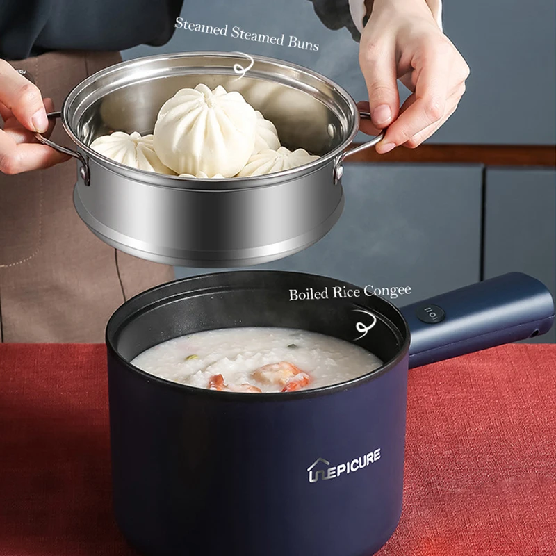 1-2 People Electric Cooker Household Cooking Pots Electric Multi Rice Cooker Kitchen Pots Offers Mini Ramen Hotpot Stew Pot