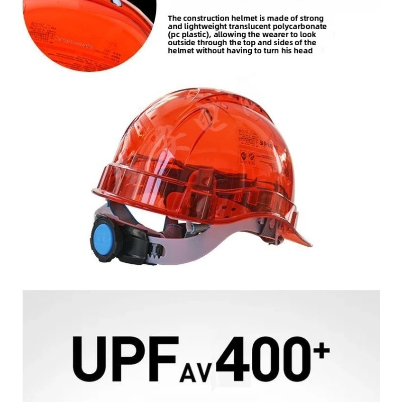 قبعة صلبة آمنة شفافة مطبوعة حسب الطلب خوذة بناء مضادة للصدمات ركوب الدراجة الكهربائية OSHA ANSI رؤية معتمدة