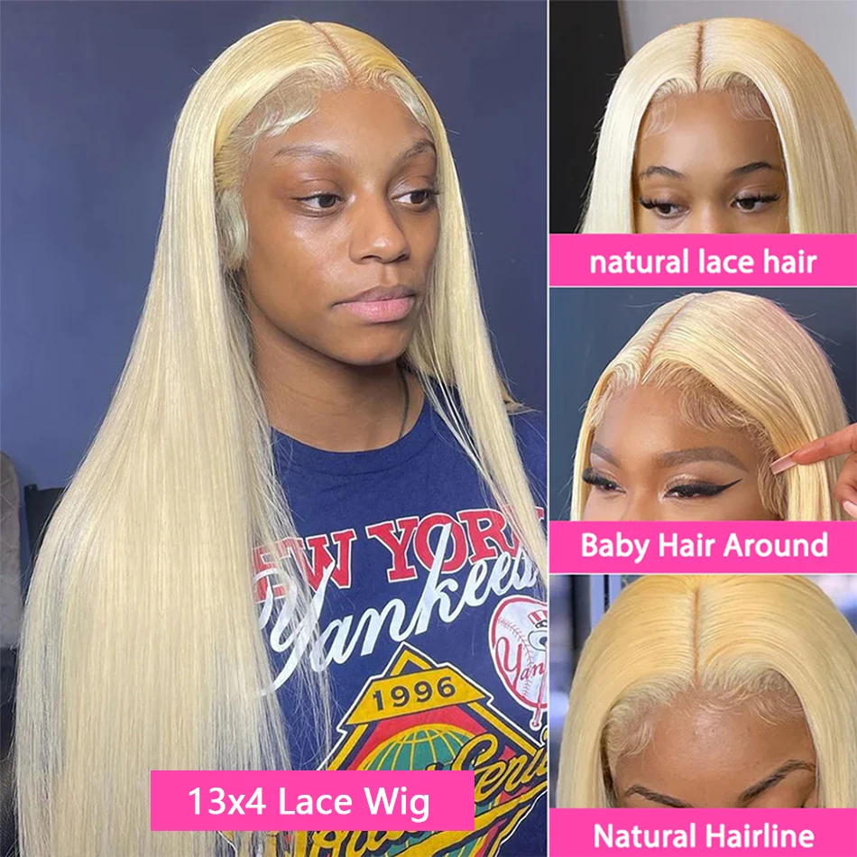 Blonde 613 Bone Straight Glueless Pre Plucked  Wig Human Hair Ready To Wear 30 36 Inch 13x4 13x6 Hd Lace Front Human Hair Wigs