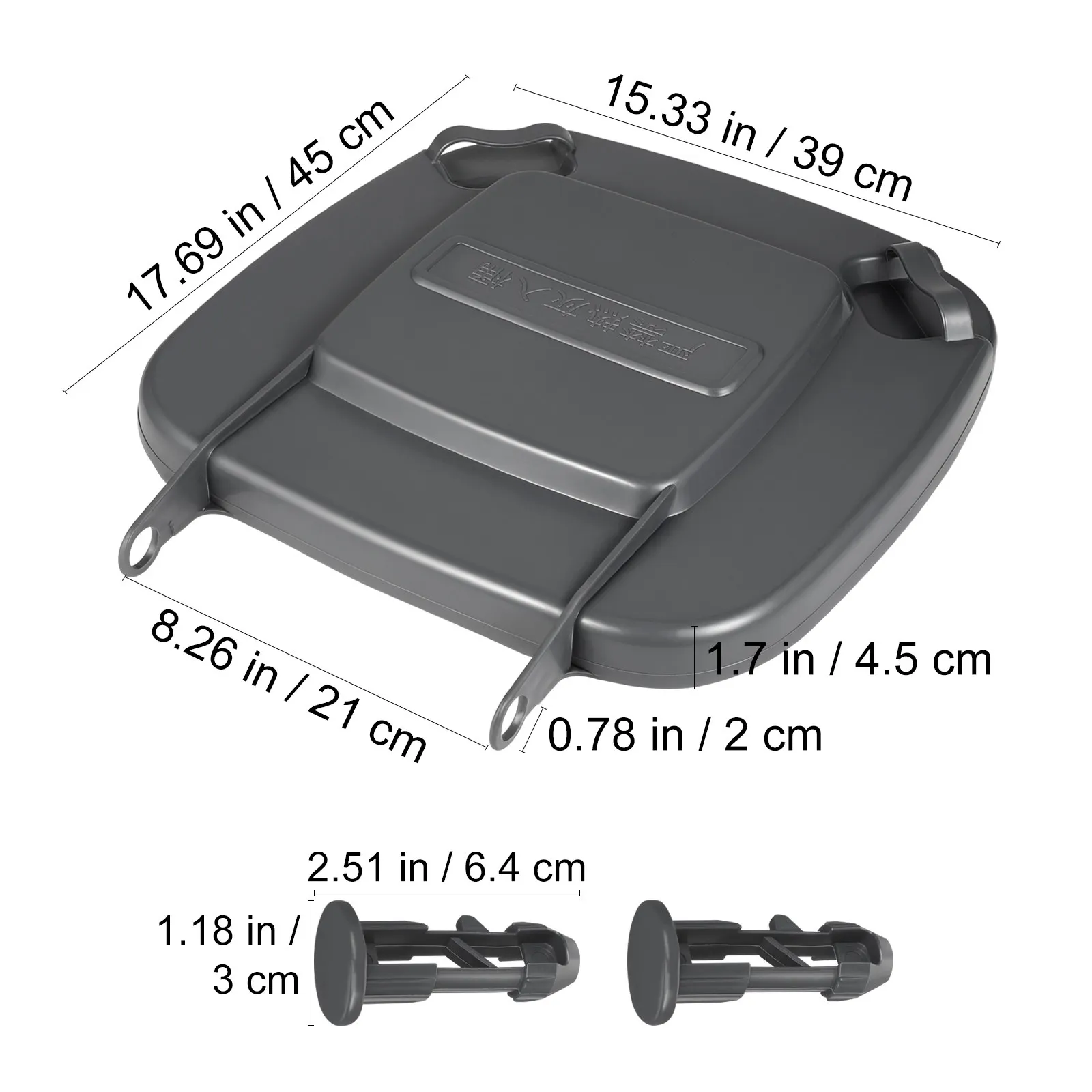 50L Plastic Trash Can Lid Replacement Garbage Bin Flip Lid Outdoor Garbage Bins Topper Bucket Cover Outdoor (Color Difference)