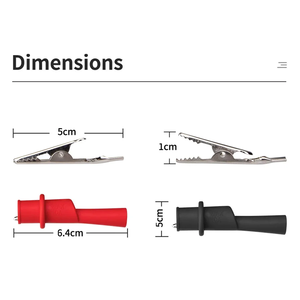Alligator Crocodile Test Clip Clamp For Multimeter Tester Probe Crocodile Electrical Clamp For Testing Probe Meter
