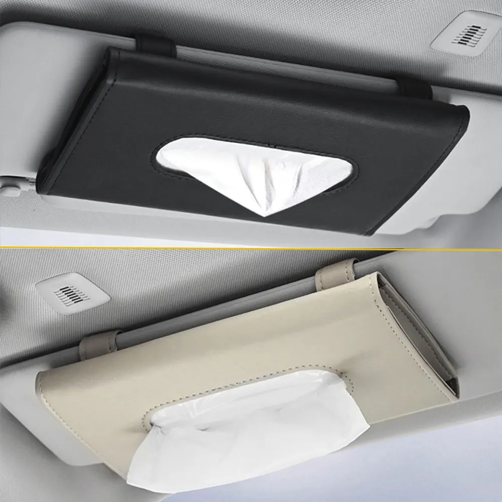 

Car Tissue Box Car Sun Visor Tissue Box Holder Auto Interior Storage Mask Storage Box Decoration For Universal Car Accessories