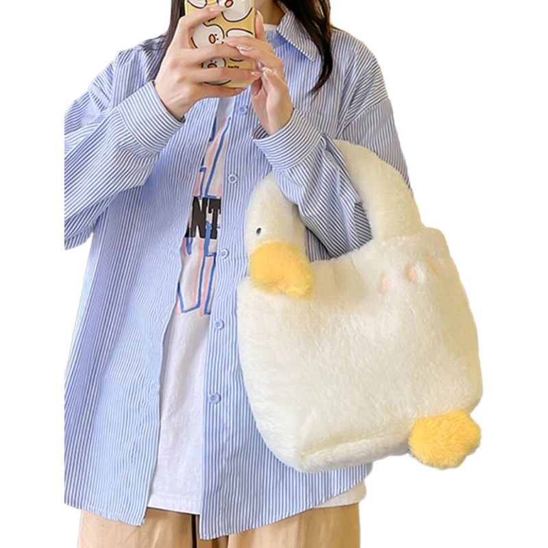 Versatile Plush Tote Bag for Women Japanese Inspired Cartoon Handheld Bags Perfect for Everyday Outings