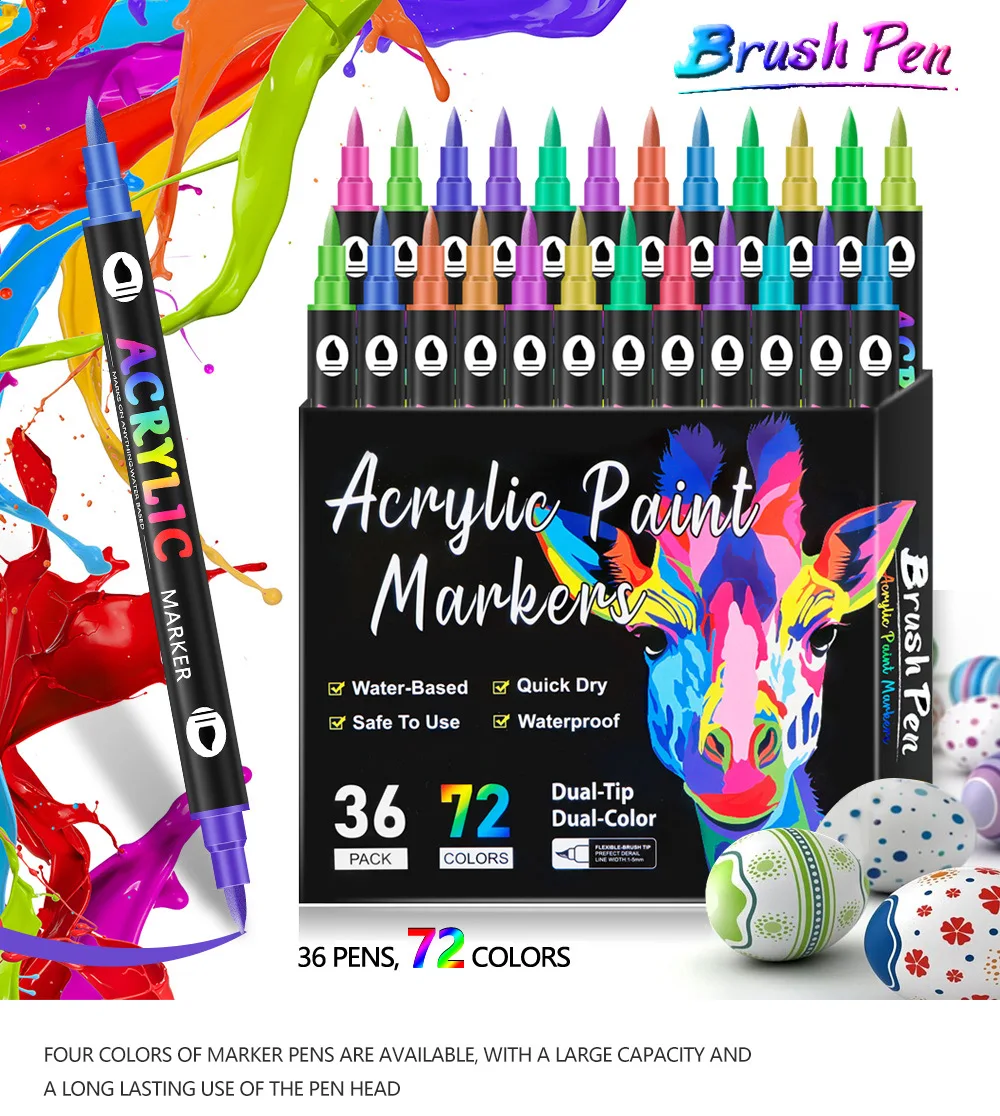 12/24/36/48/60/84 Pcs Highlighter Farbe Stift Doppel Headed Doppel Farbe Marker Kunst Marker Kunst schreibwaren Schule Bürobedarf – Detail 1