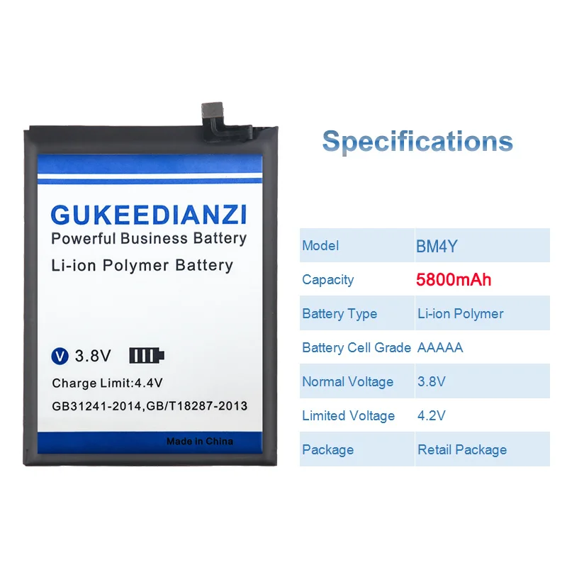 BM4Y Mobile Phone Battery For Xiaomi Poco F3 For Redmi K40 Pro K40Pro 5800mAh High Capacity